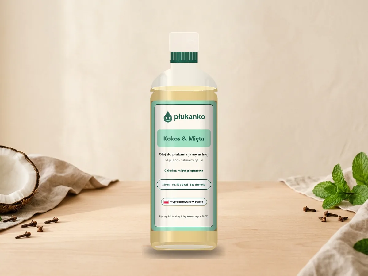 Olej do płukania jamy ustnej Płukanko Kokos & Mięta 250 ml